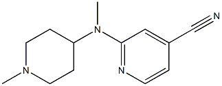 2-[methyl(1-methylpiperidin-4-yl)amino]isonicotinonitrile Struktur