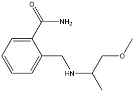 2-{[(1-methoxypropan-2-yl)amino]methyl}benzamide Struktur