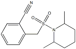 2-{[(2,6-dimethylpiperidine-1-)sulfonyl]methyl}benzonitrile Struktur