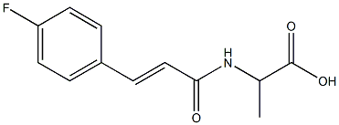 2-{[(2E)-3-(4-fluorophenyl)prop-2-enoyl]amino}propanoic acid Struktur