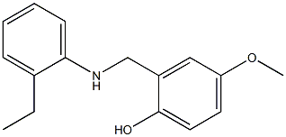 2-{[(2-ethylphenyl)amino]methyl}-4-methoxyphenol Struktur