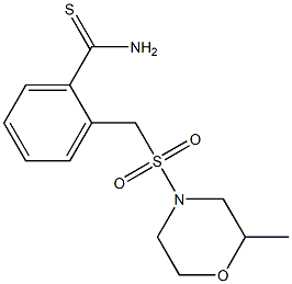 2-{[(2-methylmorpholine-4-)sulfonyl]methyl}benzene-1-carbothioamide Struktur