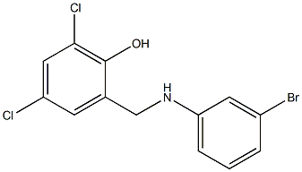 2-{[(3-bromophenyl)amino]methyl}-4,6-dichlorophenol Struktur