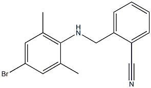 2-{[(4-bromo-2,6-dimethylphenyl)amino]methyl}benzonitrile Struktur