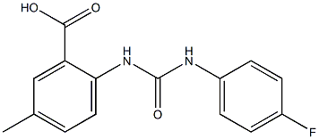 2-{[(4-fluorophenyl)carbamoyl]amino}-5-methylbenzoic acid Struktur