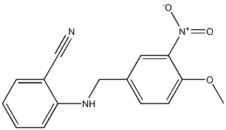 2-{[(4-methoxy-3-nitrophenyl)methyl]amino}benzonitrile Struktur