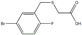 2-{[(5-bromo-2-fluorophenyl)methyl]sulfanyl}acetic acid Struktur