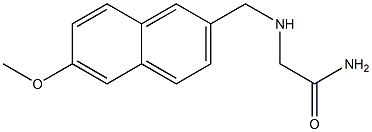 2-{[(6-methoxy-2-naphthyl)methyl]amino}acetamide Struktur