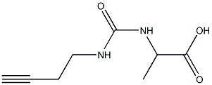 2-{[(but-3-ynylamino)carbonyl]amino}propanoic acid Struktur