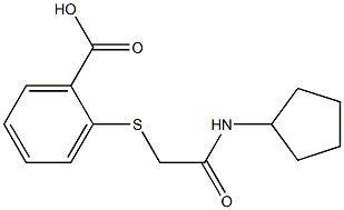 2-{[(cyclopentylcarbamoyl)methyl]sulfanyl}benzoic acid Struktur