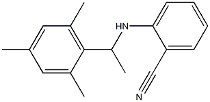 2-{[1-(2,4,6-trimethylphenyl)ethyl]amino}benzonitrile Struktur