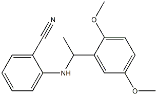 2-{[1-(2,5-dimethoxyphenyl)ethyl]amino}benzonitrile Struktur