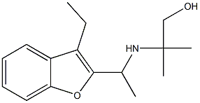 2-{[1-(3-ethyl-1-benzofuran-2-yl)ethyl]amino}-2-methylpropan-1-ol Struktur