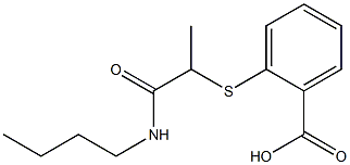 2-{[1-(butylcarbamoyl)ethyl]sulfanyl}benzoic acid Struktur