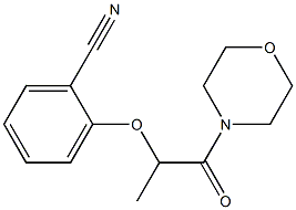 2-{[1-(morpholin-4-yl)-1-oxopropan-2-yl]oxy}benzonitrile Struktur