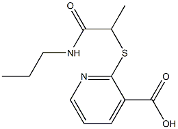 2-{[1-(propylcarbamoyl)ethyl]sulfanyl}pyridine-3-carboxylic acid Struktur