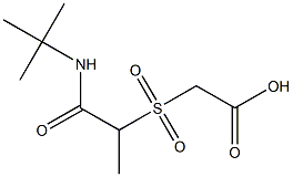 2-{[1-(tert-butylcarbamoyl)ethane]sulfonyl}acetic acid Struktur