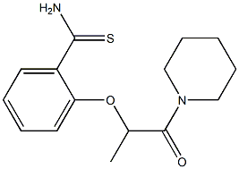 2-{[1-oxo-1-(piperidin-1-yl)propan-2-yl]oxy}benzene-1-carbothioamide Struktur