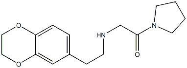 2-{[2-(2,3-dihydro-1,4-benzodioxin-6-yl)ethyl]amino}-1-(pyrrolidin-1-yl)ethan-1-one Struktur