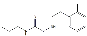 2-{[2-(2-fluorophenyl)ethyl]amino}-N-propylacetamide Struktur