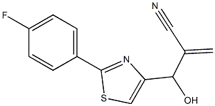 2-{[2-(4-fluorophenyl)-1,3-thiazol-4-yl](hydroxy)methyl}prop-2-enenitrile Struktur