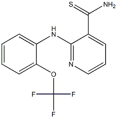 2-{[2-(trifluoromethoxy)phenyl]amino}pyridine-3-carbothioamide Struktur