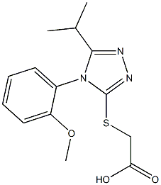 2-{[4-(2-methoxyphenyl)-5-(propan-2-yl)-4H-1,2,4-triazol-3-yl]sulfanyl}acetic acid Struktur