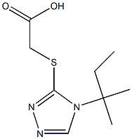 2-{[4-(2-methylbutan-2-yl)-4H-1,2,4-triazol-3-yl]sulfanyl}acetic acid Struktur