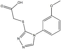 2-{[4-(3-methoxyphenyl)-4H-1,2,4-triazol-3-yl]sulfanyl}acetic acid Struktur