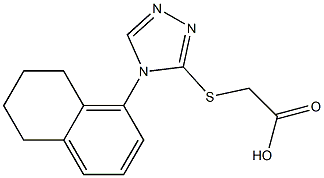 2-{[4-(5,6,7,8-tetrahydronaphthalen-1-yl)-4H-1,2,4-triazol-3-yl]sulfanyl}acetic acid Struktur