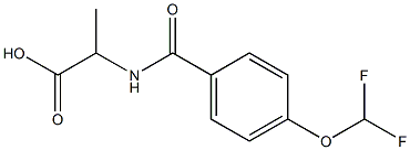 2-{[4-(difluoromethoxy)phenyl]formamido}propanoic acid Struktur