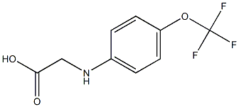 2-{[4-(trifluoromethoxy)phenyl]amino}acetic acid Struktur