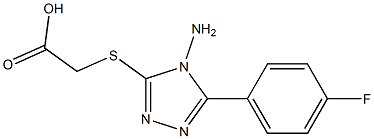 2-{[4-amino-5-(4-fluorophenyl)-4H-1,2,4-triazol-3-yl]sulfanyl}acetic acid Struktur