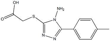 2-{[4-amino-5-(4-methylphenyl)-4H-1,2,4-triazol-3-yl]sulfanyl}acetic acid Struktur