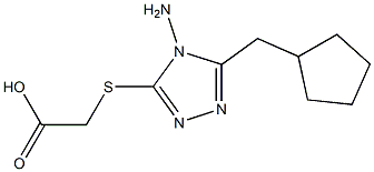 2-{[4-amino-5-(cyclopentylmethyl)-4H-1,2,4-triazol-3-yl]sulfanyl}acetic acid Struktur