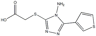 2-{[4-amino-5-(thiophen-3-yl)-4H-1,2,4-triazol-3-yl]sulfanyl}acetic acid Struktur