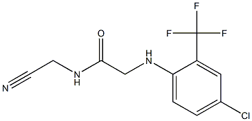 2-{[4-chloro-2-(trifluoromethyl)phenyl]amino}-N-(cyanomethyl)acetamide Struktur