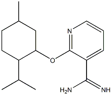 2-{[5-methyl-2-(propan-2-yl)cyclohexyl]oxy}pyridine-3-carboximidamide Struktur