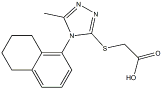 2-{[5-methyl-4-(5,6,7,8-tetrahydronaphthalen-1-yl)-4H-1,2,4-triazol-3-yl]sulfanyl}acetic acid Struktur