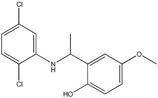 2-{1-[(2,5-dichlorophenyl)amino]ethyl}-4-methoxyphenol Struktur