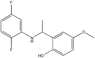 2-{1-[(2,5-difluorophenyl)amino]ethyl}-4-methoxyphenol Struktur