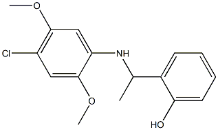 2-{1-[(4-chloro-2,5-dimethoxyphenyl)amino]ethyl}phenol Struktur