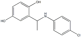 2-{1-[(4-chlorophenyl)amino]ethyl}benzene-1,4-diol Struktur