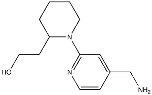 2-{1-[4-(aminomethyl)pyridin-2-yl]piperidin-2-yl}ethanol Struktur