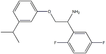 2-{1-amino-2-[3-(propan-2-yl)phenoxy]ethyl}-1,4-difluorobenzene Struktur