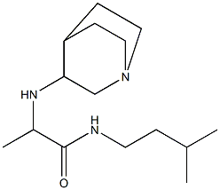 2-{1-azabicyclo[2.2.2]octan-3-ylamino}-N-(3-methylbutyl)propanamide Struktur