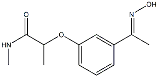 2-{3-[1-(hydroxyimino)ethyl]phenoxy}-N-methylpropanamide Struktur