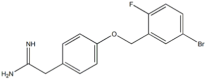 2-{4-[(5-bromo-2-fluorobenzyl)oxy]phenyl}ethanimidamide Struktur