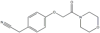 2-{4-[2-(morpholin-4-yl)-2-oxoethoxy]phenyl}acetonitrile Struktur