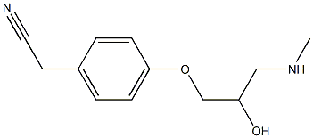 2-{4-[2-hydroxy-3-(methylamino)propoxy]phenyl}acetonitrile Struktur